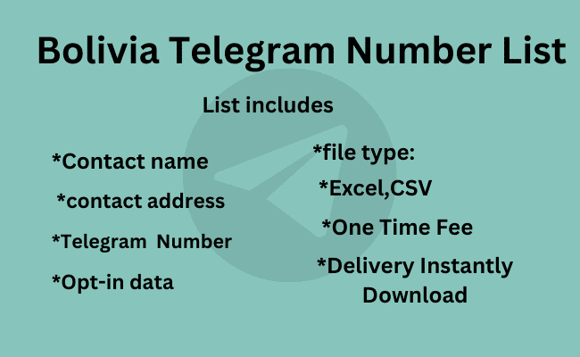 Bolivia Telegram Number List