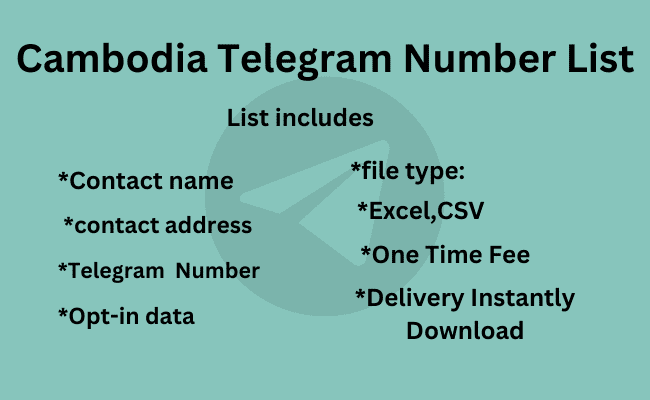 Cambodia Telegram Number List