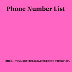 Phone Number List