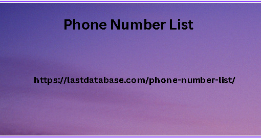 Phone Number List