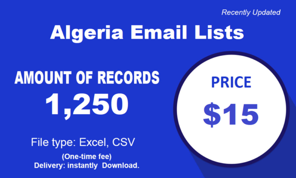 Algeria Email Marketing Datas