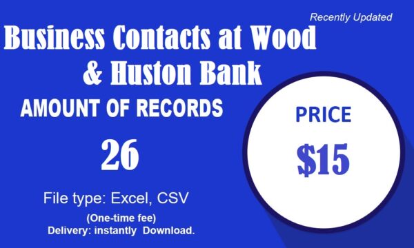 Business Contacts at Wood & Huston Bank