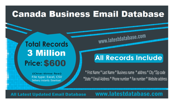 Canada Email Marketing Data