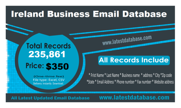 Ireland Email Marketing Data